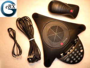 Click for large view of SoundStation2 with Display, Wall Module, and Cables all included for  $179.